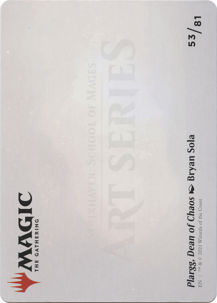 Plargg, Dean of Chaos // Plargg, Dean of Chaos (ASTX-053) - [Strixhaven Art Series] (Borderless)