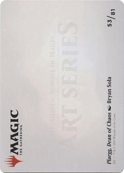 Plargg, Dean of Chaos // Plargg, Dean of Chaos (ASTX-053) - [Strixhaven Art Series] (Borderless)