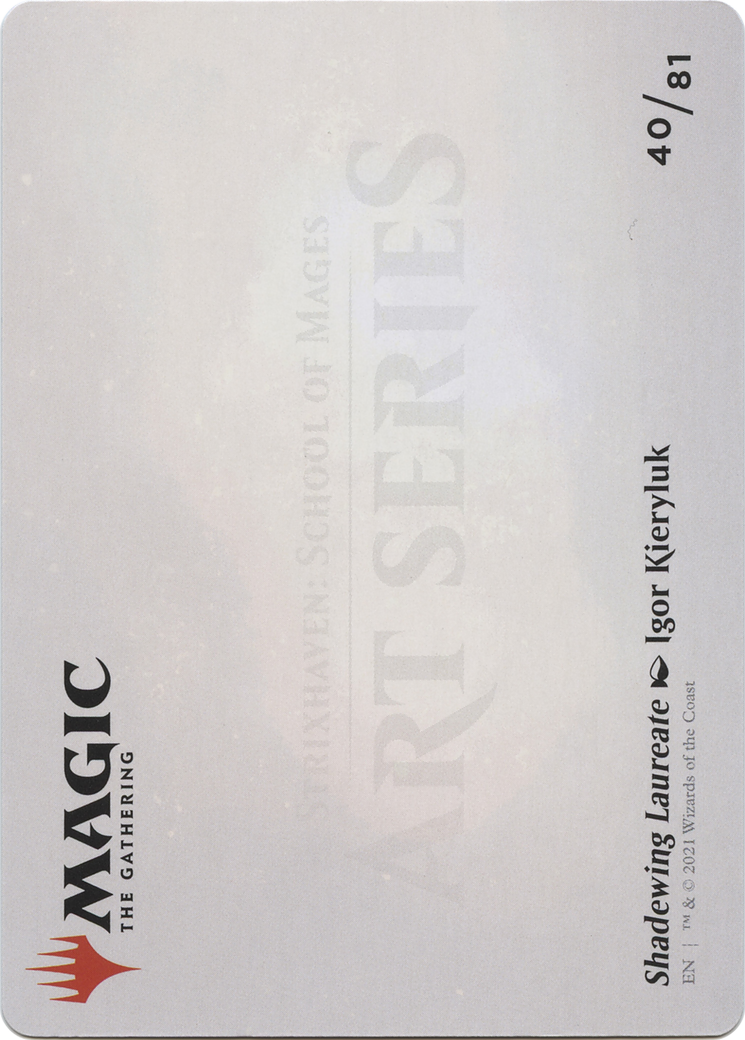Shadewing Laureate // Shadewing Laureate (ASTX-040) - [Strixhaven Art Series] (Borderless) Foil
