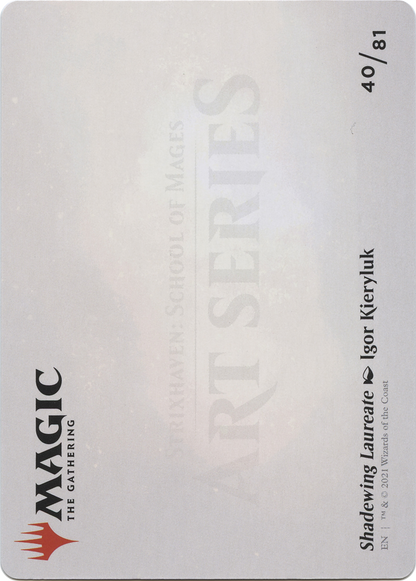 Shadewing Laureate // Shadewing Laureate (ASTX-040) - [Strixhaven Art Series] (Borderless) Foil