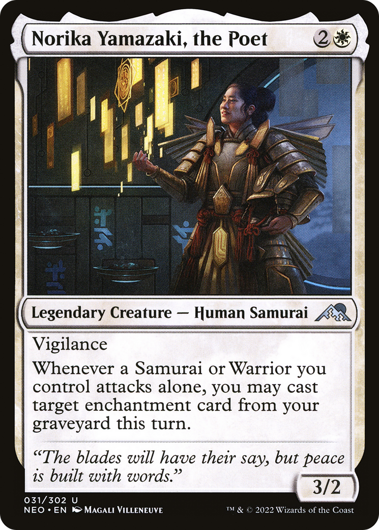 Norika Yamazaki, the Poet (NEO-031) - [Kamigawa: Neon Dynasty] Foil