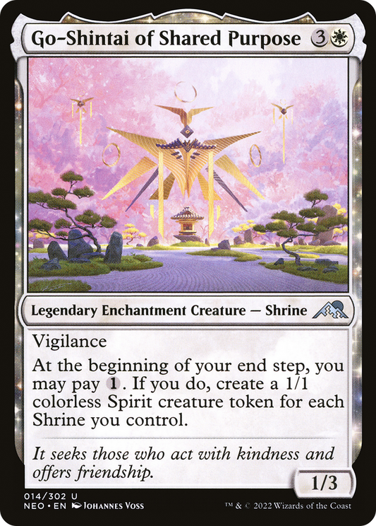 Go-Shintai of Shared Purpose (NEO-014) - [Kamigawa: Neon Dynasty]: (enchantment) Foil