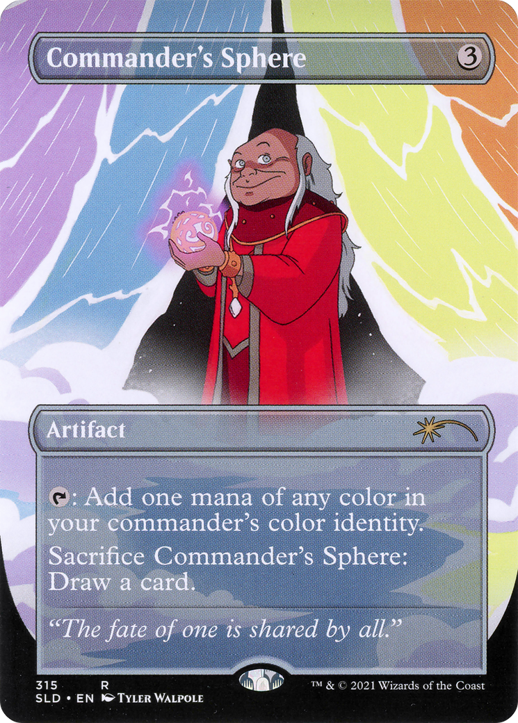 Commander's Sphere (315) (SLD-315) - [Secret Lair Drop] (Borderless) Foil