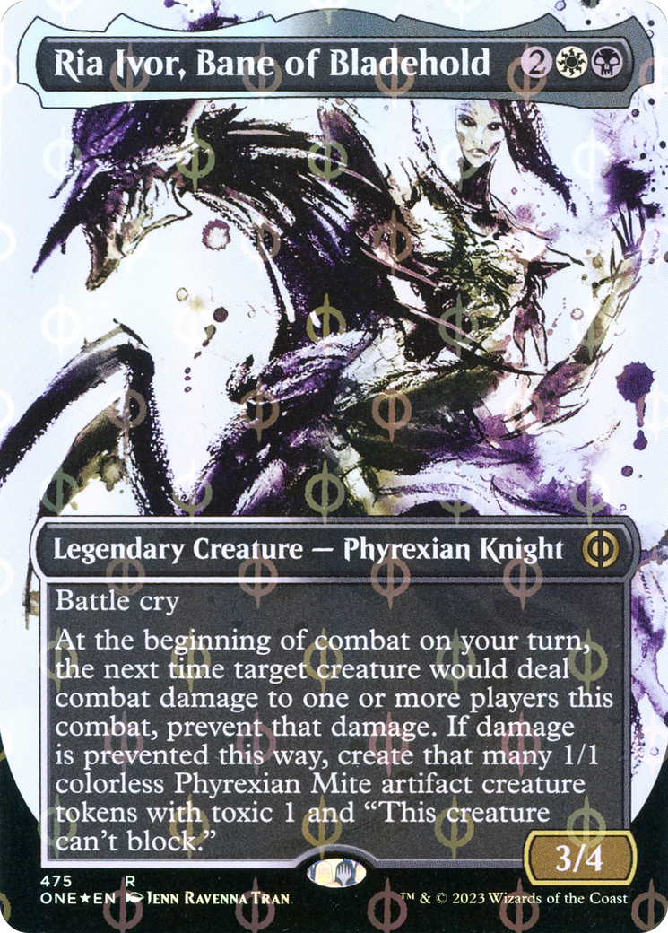 Ria Ivor, Bane of Bladehold (ONE-475) - [Phyrexia: All Will Be One]: (Showcase) (Borderless) Foil