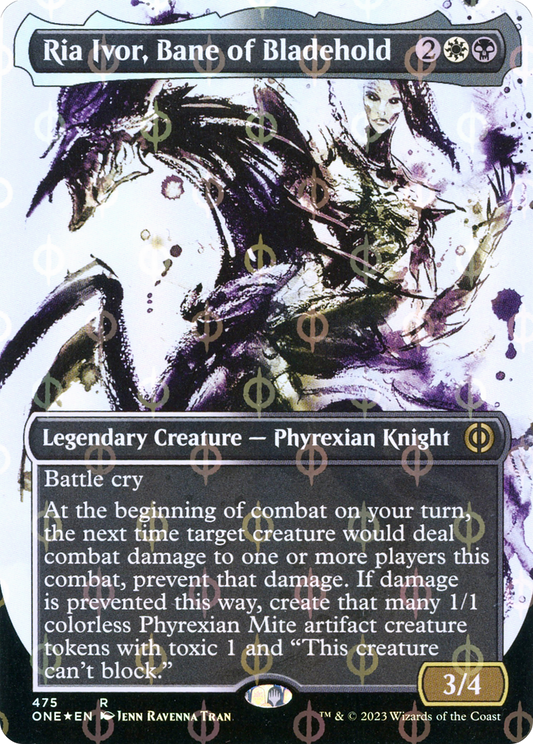 Ria Ivor, Bane of Bladehold (ONE-475) - [Phyrexia: All Will Be One]: (Showcase) (Borderless) Foil