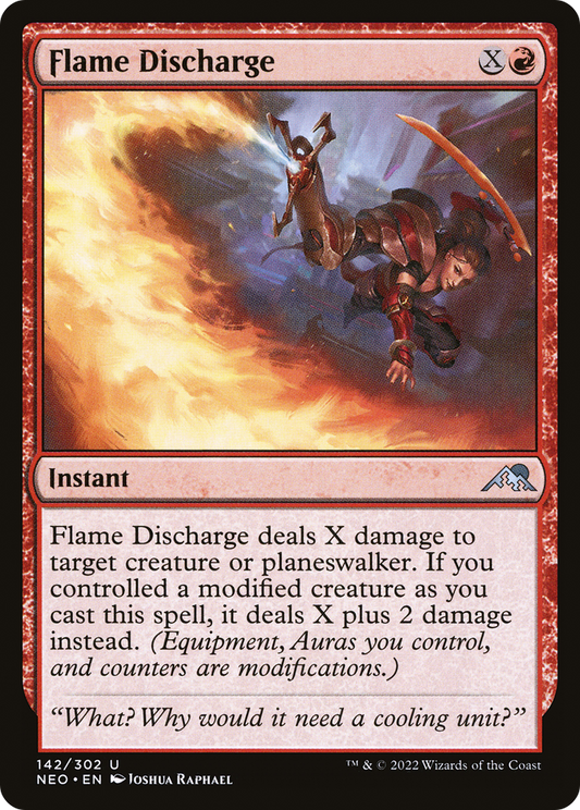 Flame Discharge (NEO-142) - [Kamigawa: Neon Dynasty] Foil