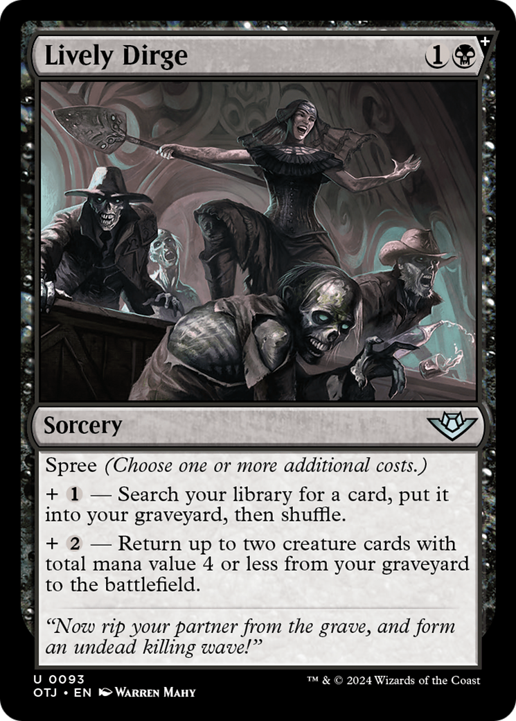 Lively Dirge (OTJ-093) - [Outlaws of Thunder Junction]: (spree) Foil