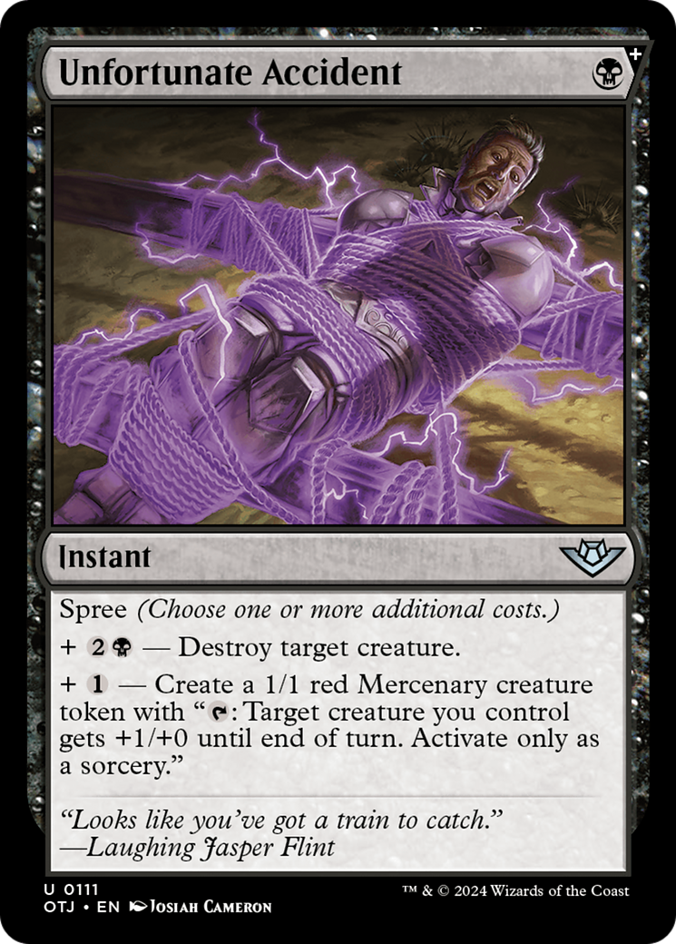 Unfortunate Accident (OTJ-111) - [Outlaws of Thunder Junction]: (spree) Foil
