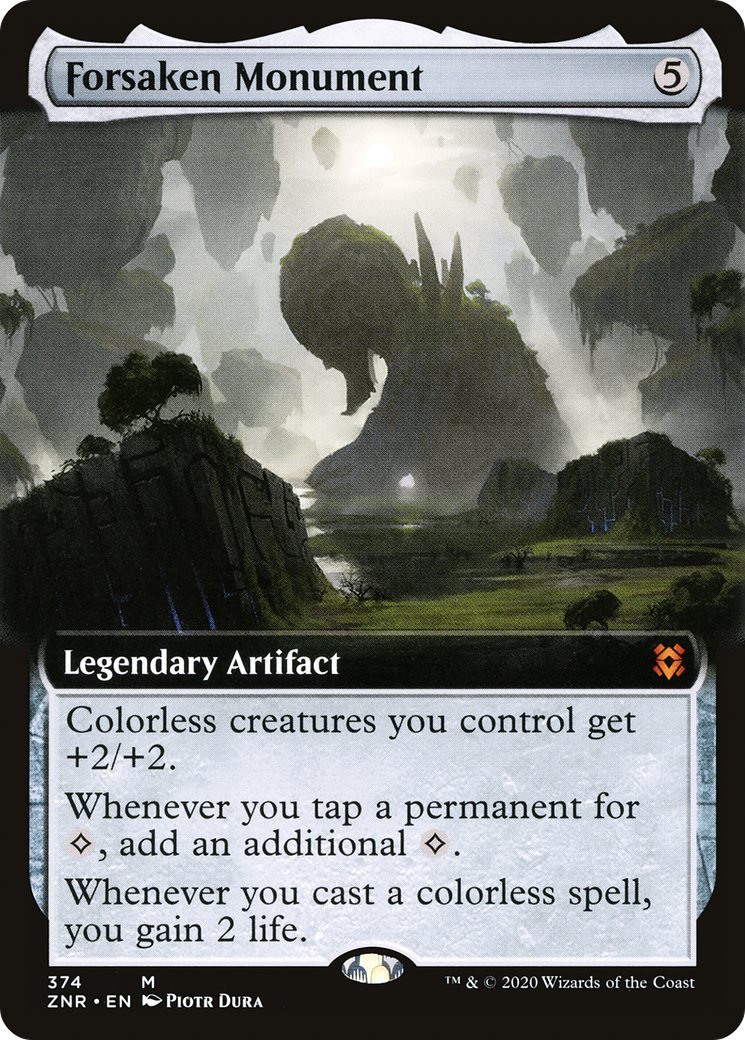 Forsaken Monument (ZNR-374) - [Zendikar Rising]: (Extended Art)