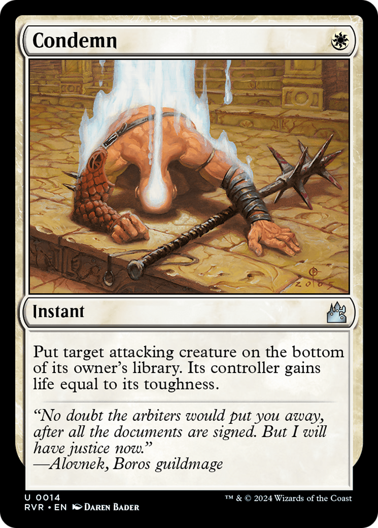 Condemn (RVR-014) - [Ravnica Remastered] Foil