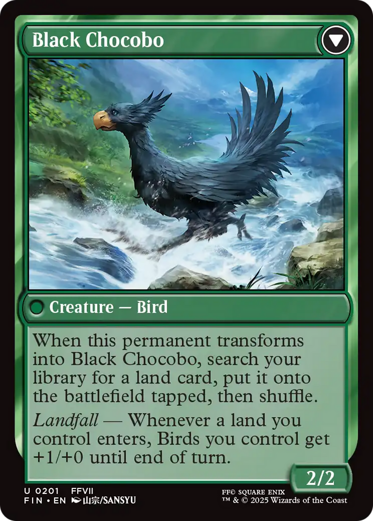 Sidequest: Raise a Chocobo // Black Chocobo (FIN-201) - [FINAL FANTASY]: (enchantment)