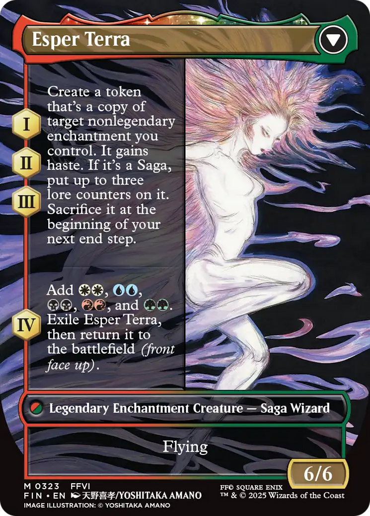 Terra, Magical Adept // Esper Terra (FIN-323) - [FINAL FANTASY]: (enchantment) (Borderless)