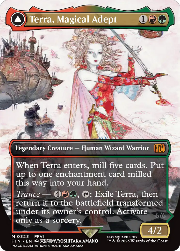Terra, Magical Adept // Esper Terra (FIN-323) - [FINAL FANTASY]: (enchantment) (Borderless) Foil