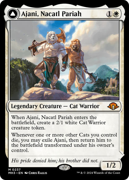 Ajani, Nacatl Pariah // Ajani, Nacatl Avenger (MH3-237) - [Modern Horizons 3] Feuille 