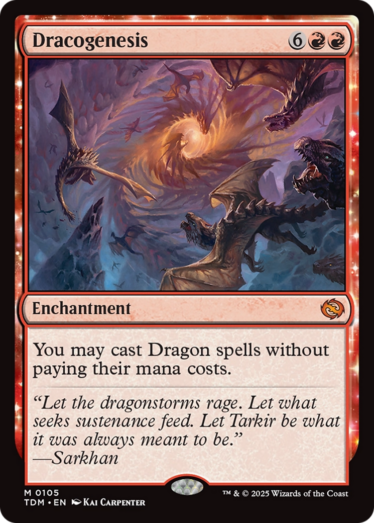 Dracogenesis (TDM-105) - [Tarkir: Dragonstorm]: (enchantment) Foil