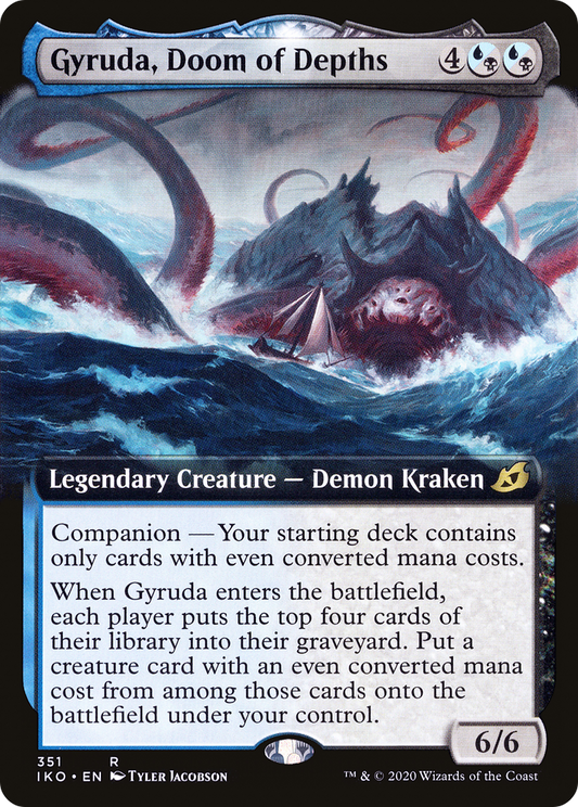 Gyruda, Doom of Depths (IKO-351) - [Ikoria: Lair of Behemoths]: (companion, Extended Art) Foil