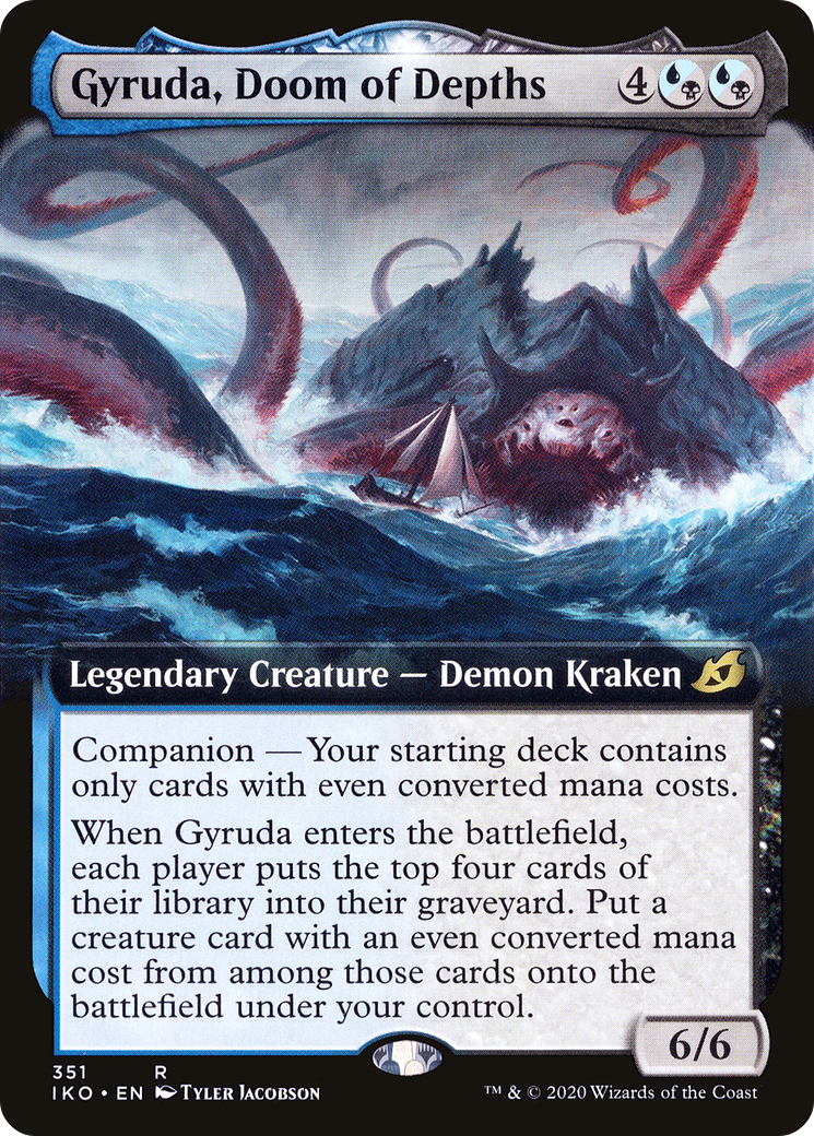 Gyruda, Doom of Depths (IKO-351) - [Ikoria: Lair of Behemoths]: (companion, Extended Art)