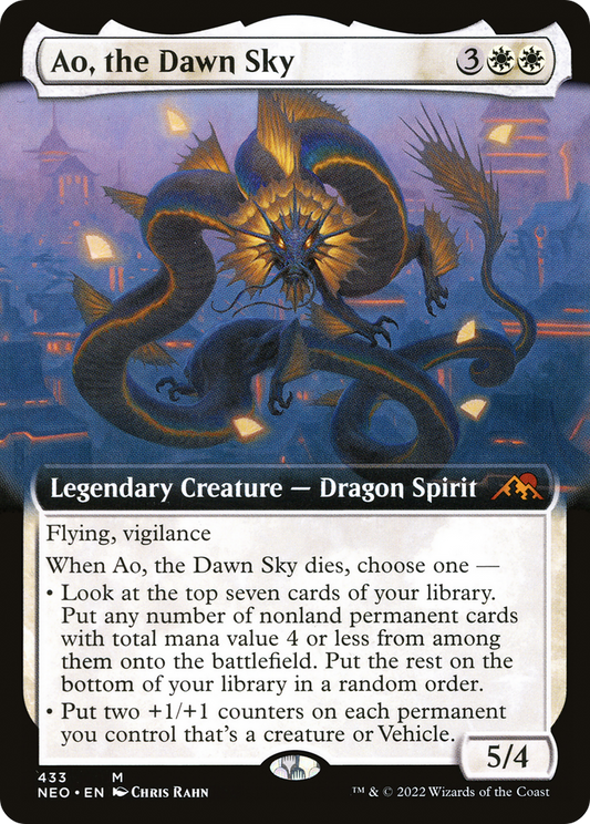 Ao, the Dawn Sky (NEO-433) - [Kamigawa: Neon Dynasty]: (Extended Art)