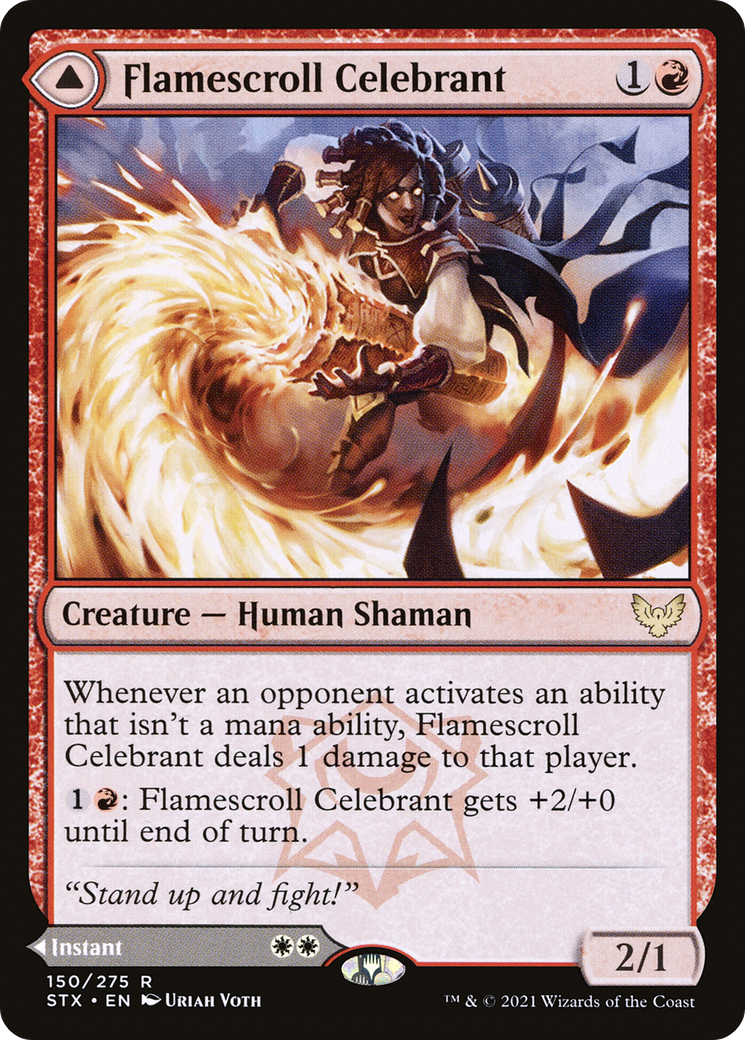 Flamescroll Celebrant // Revel in Silence (STX-150) - [Strixhaven: School of Mages] Foil