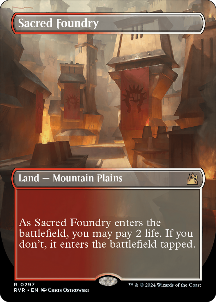 Sacred Foundry (RVR-297) - [Ravnica Remastered] (Borderless) Foil