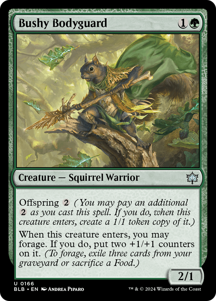 Bushy Bodyguard (BLB-166) - [Bloomburrow] Foil