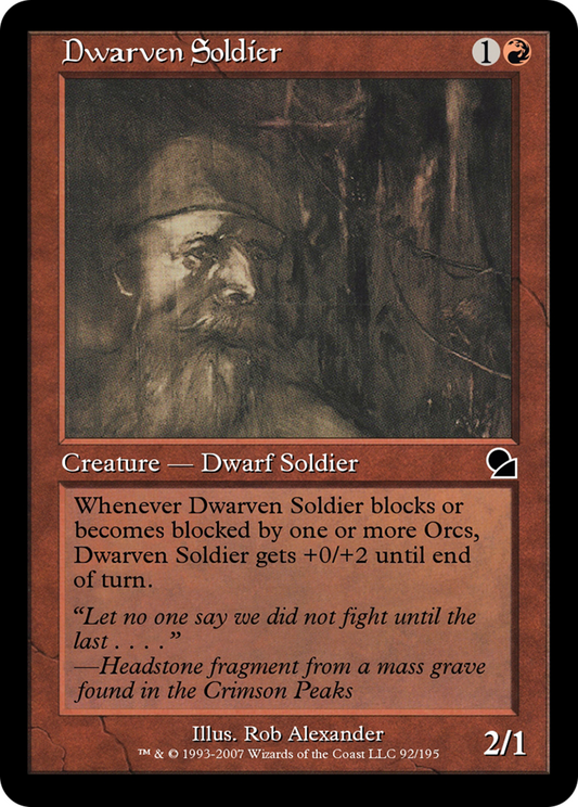 Dwarven Soldier (ME1-092) - [Masters Edition] Foil