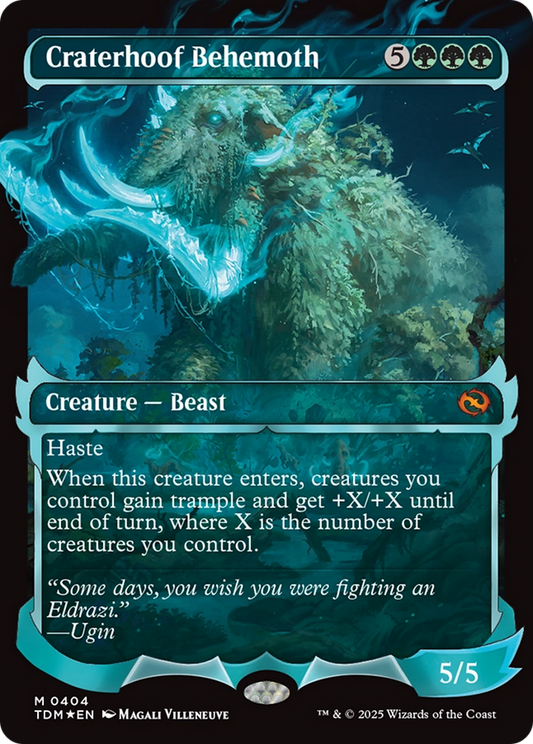 Craterhoof Behemoth (Showcase) (TDM-404) - [Tarkir: Dragonstorm]: (Showcase) Foil