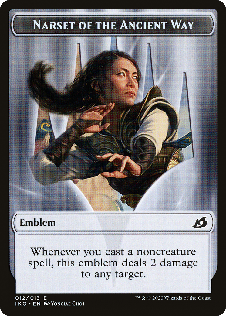 Narset of the Ancient Way Emblem (TIKO-012) - [Ikoria: Lair of Behemoths Tokens] Foil