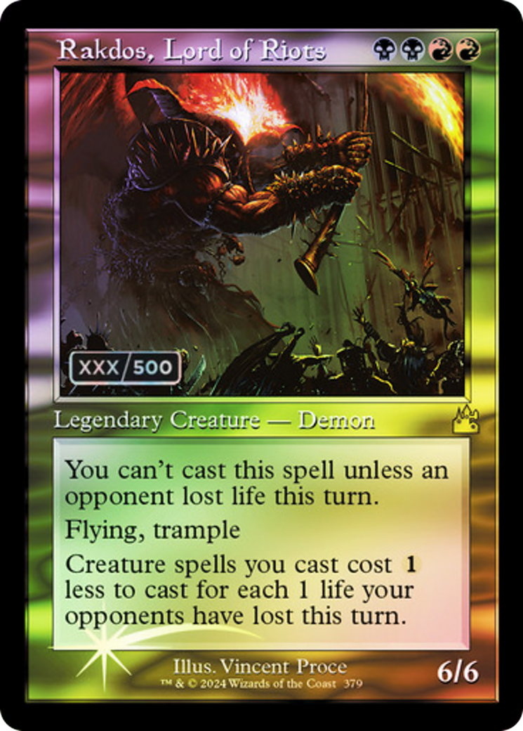 Rakdos, Lord of Riots (RVR-379Z) - [Ravnica Remastered] Foil