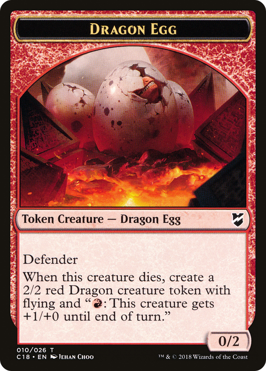 Dragon Egg (TC18-010) - [Commander 2018 Tokens]