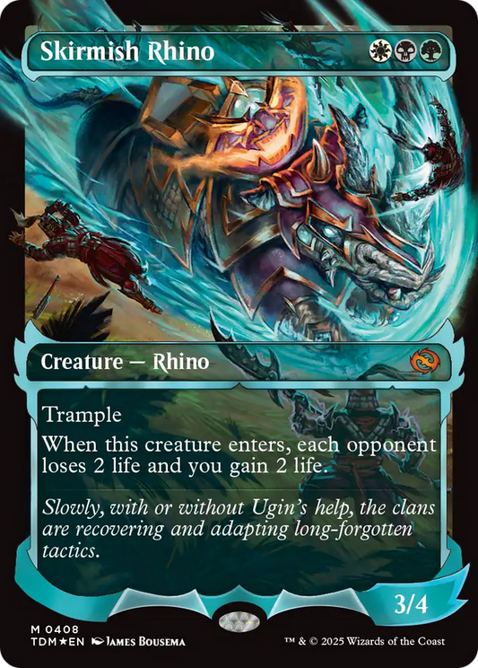 Skirmish Rhino (Showcase) (TDM-408) - [Tarkir: Dragonstorm]: (Showcase) Foil
