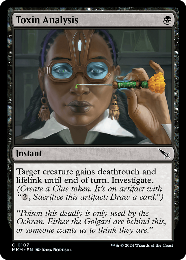 Toxin Analysis (MKM-107) - [Murders at Karlov Manor]