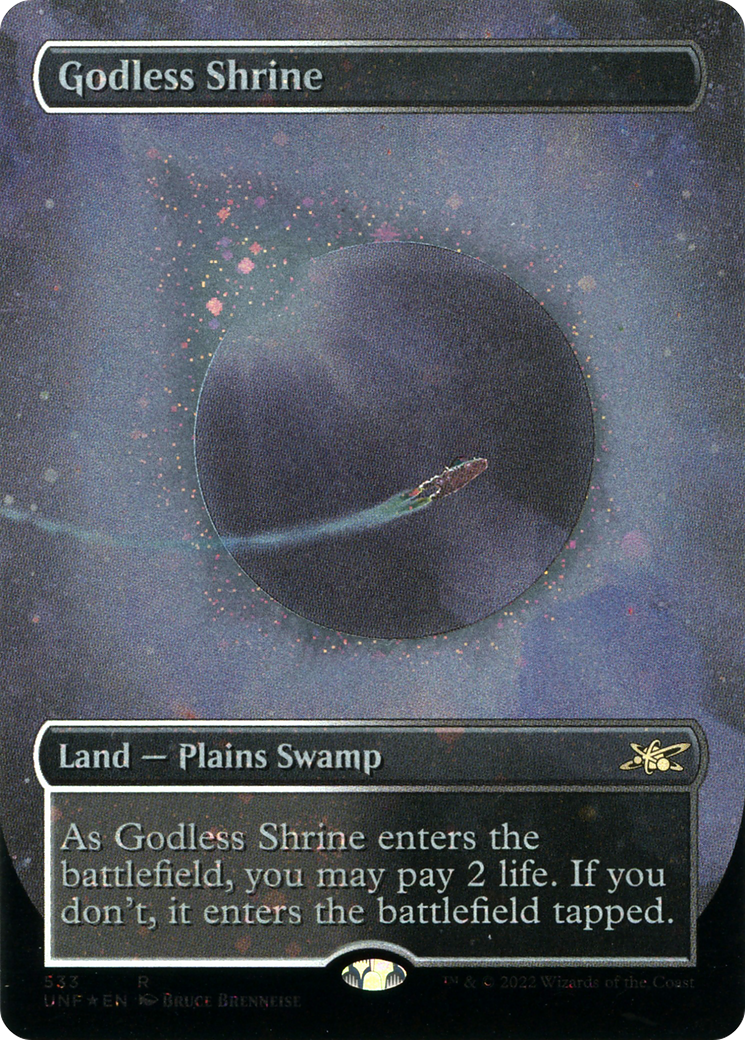 Godless Shrine (UNF-533) - [Unfinity] (Borderless) Foil