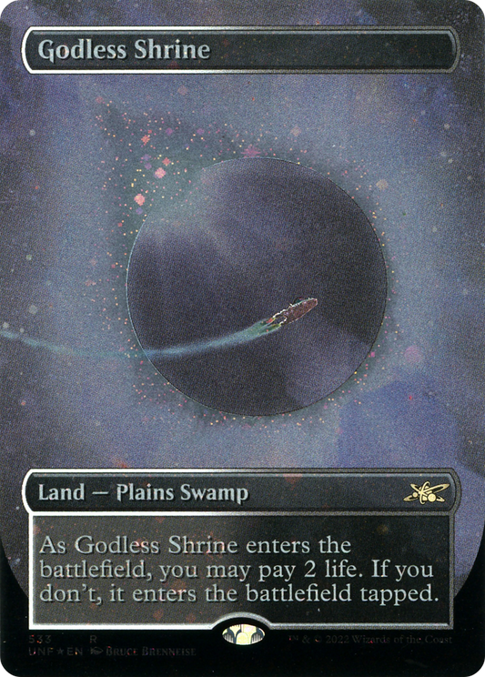 Godless Shrine (UNF-533) - [Unfinity] (Borderless) Foil