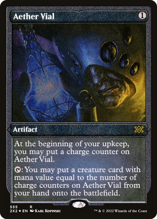 Aether Vial (2X2-555) - [Double Masters 2022] Foil