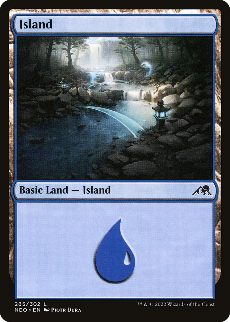 Island (NEO-285) - [Kamigawa: Neon Dynasty] Foil