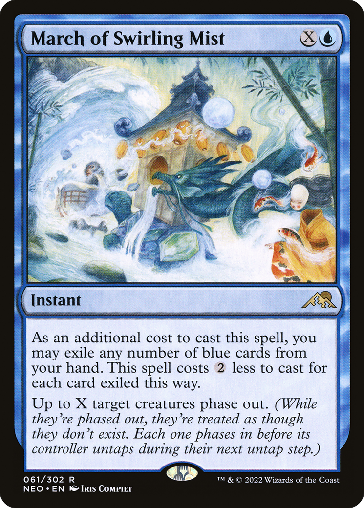March of Swirling Mist (NEO-061) - [Kamigawa: Neon Dynasty] Foil