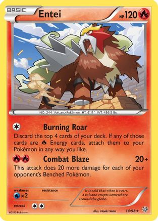 Entei (14/98) [XY : Origines anciennes] 