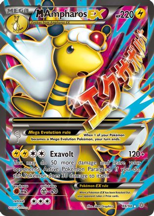 M Ampharos EX (88 Full Art)/98 - [XY  Ancient Origins] Holofoil