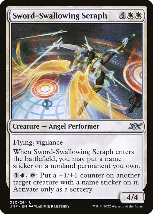 Sword-Swallowing Seraph (UNF-030) - [Unfinity] Foil