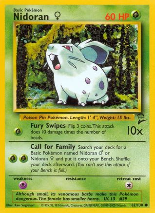 Nidoran F 82/130 - [Base Set 2]