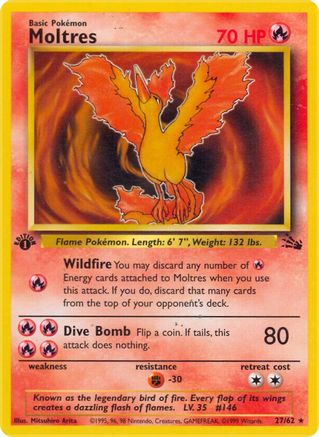 Moltres (27/62) [Fossil Unlimited]