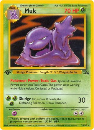 Muk (28) 28/62 - [Fossil] 1st Edition
