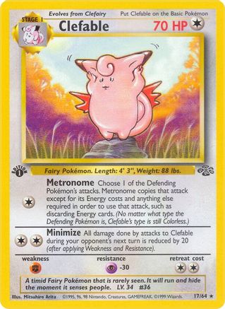 Clefable (17) 17/64 - [Jungle] 1st Edition