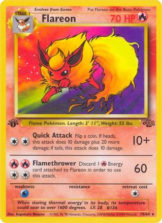Flareon (19) 19/64 - [Jungle] 1st Edition