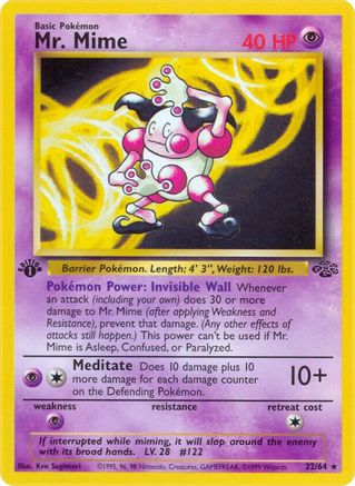 Mr. Mime (22) 22/64 - [Jungle] 1st Edition
