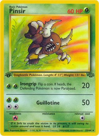 Pinsir (25) 25/64 - [Jungle] 1st Edition