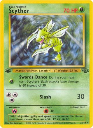 Scyther (26) 26/64 - [Jungle] 1st Edition