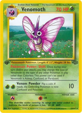 Venomoth (29) 29/64 - [Jungle] 1st Edition