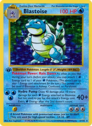 Blastoise 2 - [Base Set Shadowless] 1st Edition Holofoil